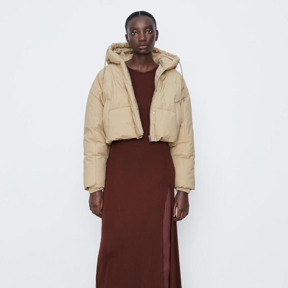 Zara cropped puffer jacket